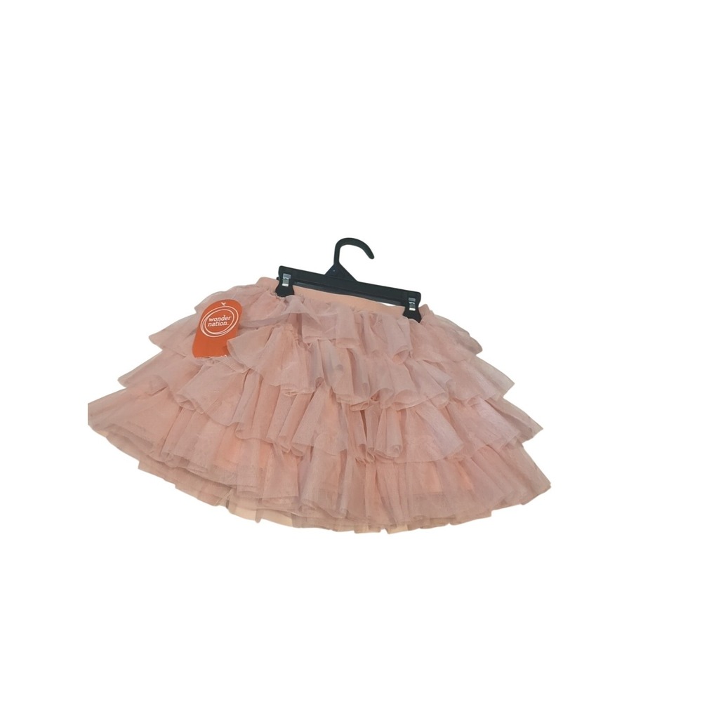 Wonder Nation Blushed Tuhle Layered Skirt Girls Size 5 Elastic Waist Lined Skirt